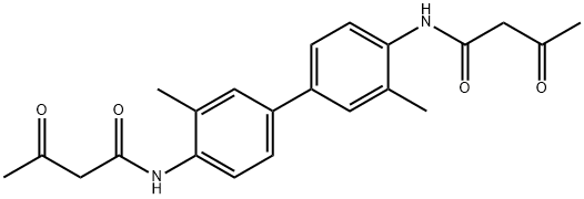 N,N'-(3,3'-Dimethyl-4,4'-biphenyldiyl)bis(3-oxobutanamide) Struktur