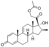 PREGNA-1,4,9(11)-TRIENE-3,20-DIONE, 21-(ACETYLOXY)-17-HYDROXY-16-METHYL-, (16Β), 910-99-6, 结构式