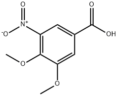 3,4-二甲氧基-5-硝基苯甲酸 结构式