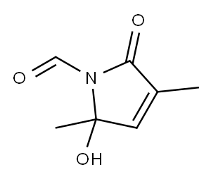 1H-Pyrrole-1-carboxaldehyde, 2,5-dihydro-2-hydroxy-2,4-dimethyl-5-oxo- (9CI) 结构式