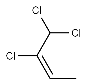 (E)-1,1,2-Trichloro-2-butene Struktur