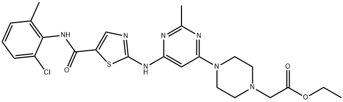 达沙替尼羧酸乙酯, 910297-62-0, 结构式