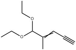 5,5-diethoxy-4-methylpent-3-en-1-yne 结构式