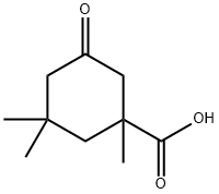 1,3,3-Trimethyl-5-oxocyclohexanecarboxylic acid Struktur