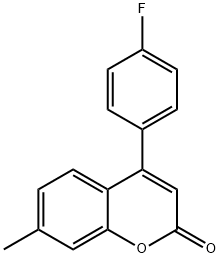 4-(4-fluorophenyl)-7-Methyl-2H-chroMen-2-one 结构式