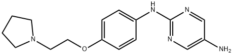 N-(4-(2-吡咯烷-1-基-乙氧基)-苯基)-嘧啶-2,5-二胺 结构式