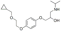 1-[4-[2-(cyclopropylmethoxy)ethoxy]phenoxy]-3-(propan-2-ylamino)propan -2-ol Structure