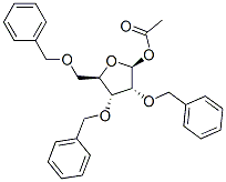 1-O-ACETYL-2,3,5-TRI-O-BENZOYL-BETA-D-RIBOFURANOSE Struktur