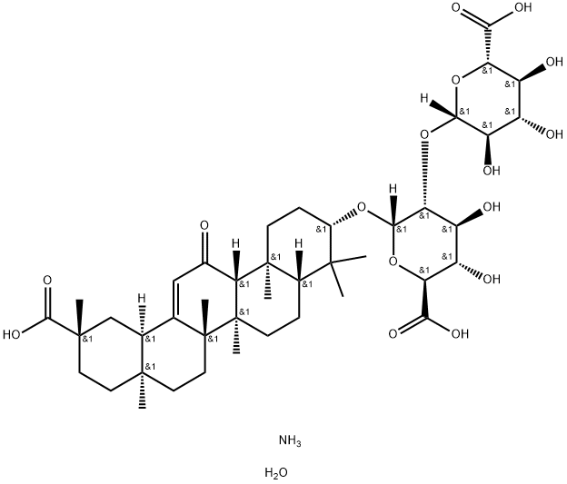 GLYCYRRHIZIC ACID, AMMONIUM SALT, TRIHYDRATE(RG) Struktur