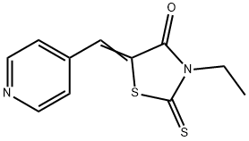 Rhodanine, 3-ethyl-5-(4-pyridylmethylene)- Struktur