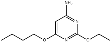 Pyrimidine, 4-amino-6-butoxy-2-ethoxy- (7CI) Struktur