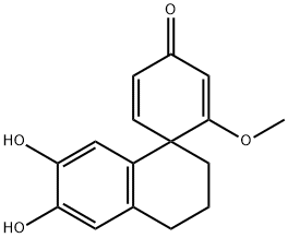 3,4-Dihydro-6,7-dihydroxy-2'-methoxyspiro[naphthalene-1(2H),1'-cyclohexane]-2',5'-dien-4'-one Struktur