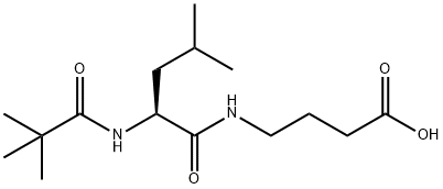N-pivaloylleucyl-gamma-aminobutyric acid Struktur