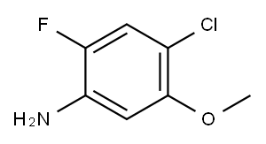 2-氯-4-氟-5-氨基苯甲醚, 91167-85-0, 结构式
