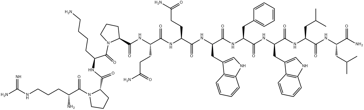D-ARG-PRO-LYS-PRO-GLN-GLN-D-TRP-PHE-D-TRP-LEU-LEU-NH2 HYDROCHLORIDE Struktur