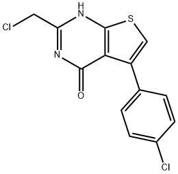 2-(CHLOROMETHYL)-5-(4-CHLOROPHENYL)THIENO[2,3-D]PYRIMIDIN-4(3H)-ONE Structure