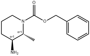 3-AMino-2-Methyl-piperidine-1-carboxylic acid benzyl ester 结构式