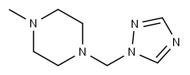 Piperazine, 1-methyl-4-(1H-1,2,4-triazol-1-ylmethyl)- (9CI) Structure