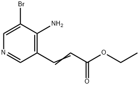3-(4-氨基-5-溴吡啶-3-基)丙烯酸乙酯 结构式