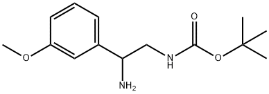 [2-氨基-2-(3-甲氧基苯基)乙基]氨基甲酸叔丁基酯 结构式