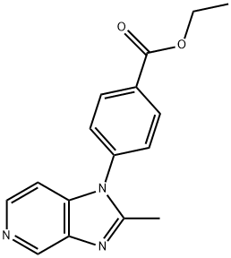 ETHYL 4-(2-METHYLIMIDAZO[4,5-C]PYRIDIN-1-YL)BENZOATE 结构式