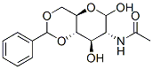 2-ACETAMIDO-4,6-O-BENZYLIDENE-2-DEOXY-D-GLUCOPYRANOSE Struktur