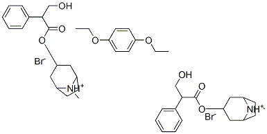 (1,4-diethoxybenzene)bisatropinium dibromide Structure