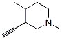 Piperidine, 3-ethynyl-1,4-dimethyl- (9CI) Structure