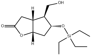 (3aR,4S,5R,6aS)-4-(hydroxyMethyl)-5-(triethylsilyloxy)-hexahydro-cyclopentafuran-2-one Structure