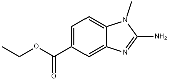 1H-BenziMidazole-5-carboxylic acid, 2-aMino-1-Methyl-, ethyl ester Structure
