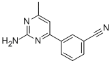 3-(2-AMINO-6-METHYLPYRIMIDIN-4-YL)BENZONITRILE 结构式