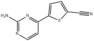 5-(2-AMINOPYRIMIDIN-4-YL)THIOPHENE-2-CARBONITRILE 结构式