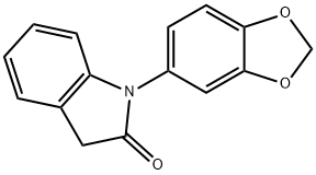 1-BENZO[1,3]DIOXOL-5-YL-1,3-DIHYDRO-INDOL-2-ONE 结构式