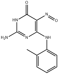 2-amino-6-[(2-methylphenyl)amino]-5-nitroso-1H-pyrimidin-4-one Structure