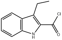 Indole-2-carbonyl chloride, 3-ethyl- (7CI) Structure