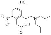 2-[2-(二丙基氨基)乙基]-6-硝基苯乙酸盐酸盐, 91374-25-3, 结构式