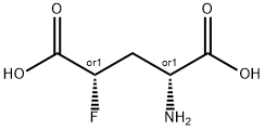 DL-ERYTHRO-4-フルオログルタミン酸 化学構造式