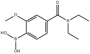 [4-(二乙基氨甲酰基)-2-甲氧基]苯基硼酸 结构式