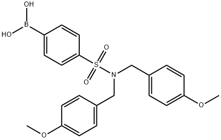 4-(N,N-双(4-甲氧基苄基)磺酰胺)苯基硼酸, 913835-48-0, 结构式