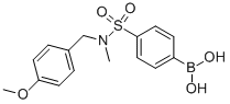 4-(N-甲基-N-(4-甲氧基苄基)磺酰胺)苯基硼酸 结构式