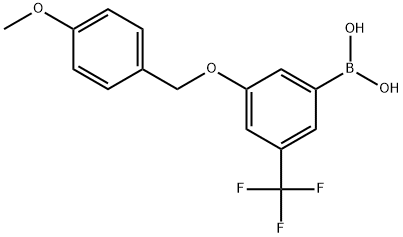 3-(4-甲氧基)苄氧基-5-三氟甲基苯基硼酸 结构式