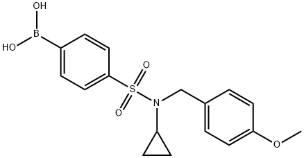 4-[N-CYCLOPROPYL-N-(4-METHOXYBENZYL)SULFAMOYL]PHENYLBORONIC ACID Structure