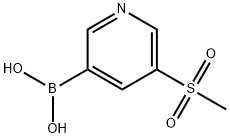5-(甲基磺酰)砒啶-3-硼酸 结构式