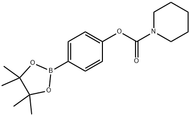 4-(哌啶-1-氧羰基)苯基硼酸频哪醇酯 结构式