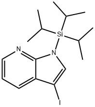 3-IODO-1-TRIISOPROPYLSILANYL-1H-PYRROLO[2,3-B]PYRIDINE 结构式