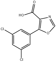 5-(3,5-二氯苯基)-4-噁唑羧酸 结构式
