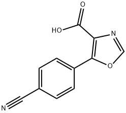5-(4-氰苯基)-4-噁唑羧酸 结构式