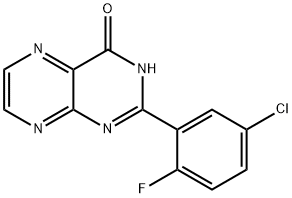 2-(5-氯-2-氟苯基)蝶啶-4(3H) - 酮 结构式