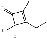 2-Cyclobuten-1-one,  4,4-dichloro-3-ethyl-2-methyl- 结构式