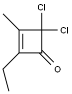 2-Cyclobuten-1-one,  4,4-dichloro-2-ethyl-3-methyl- 结构式